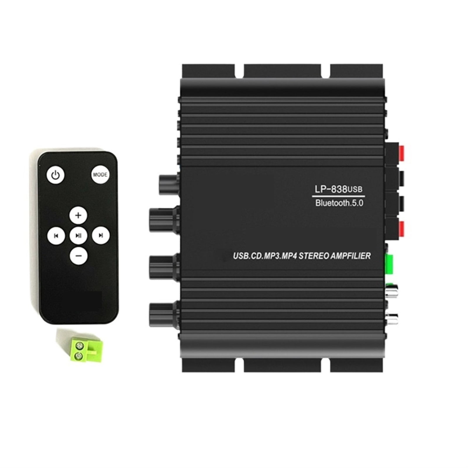 Car Power Amplifier 38W X 2R/L Stereo+50W Subwoofer Amplifier Hi-Fi Integrated Mini Speaker Amp Receiver 12V ,High Sound