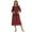 Red, variant on Zipper Front Housecoat 3/4 Sleeve ​Zip Nightgown Long Houedress with Pockets S-2XL