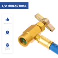 thumbnail image 3 of Dosaele Car Air Conditioner Refrigerant R134A Hose Premium Safe Hose with Gauge Charging Hose Recharge Hose, 3 of 5