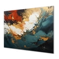 thumbnail image 2 of Designart "Orange and gold Ripple waves melody I In Orange and Gold"Abstract Metal Wall Art Orange Modern Office Room Wall Art, 2 of 6