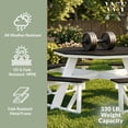 thumbnail image 4 of WestinTrends Outdoor 48" HDPE 8-Person Patio Octagon Picnic Table, Black, 4 of 13