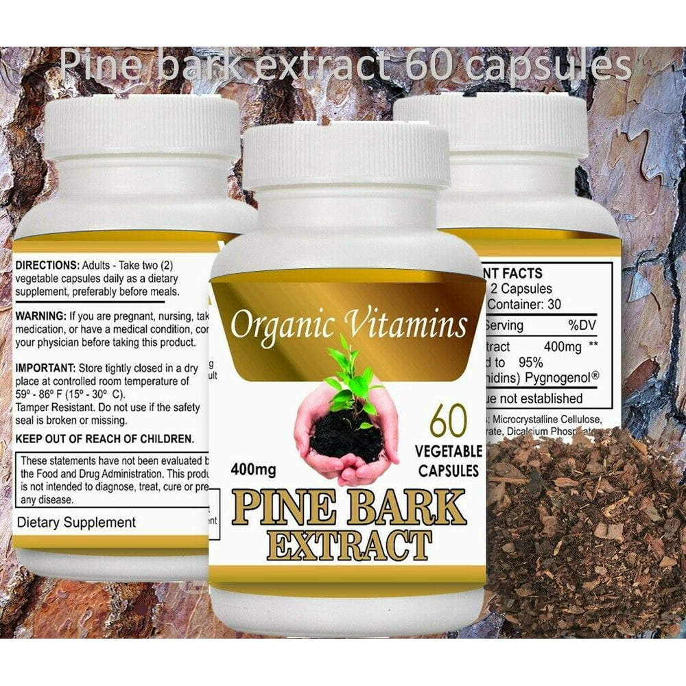 PINE BARK EXTRACT 60 CAPSULES 400mg BEST DEAL of pine Pycnogenol French