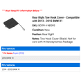 thumbnail image 2 of Rear Right Tow Hook Cover - Compatible with 2013 - 2015 BMW X1 2014, 2 of 2
