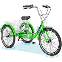 ABORON Adult Tricycle,3 Wheel Bike Adults,Three Wheels Cruiser Bike 16/20/24/26 inch Wheels,1/7 Speed,Cargo Basket,Multiple Colors