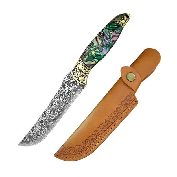 Cuchillo Divisor Compacto y Resistente de Alta Dureza, Ideal para Acampar, Portátil y Multiusos para Comer Carne.