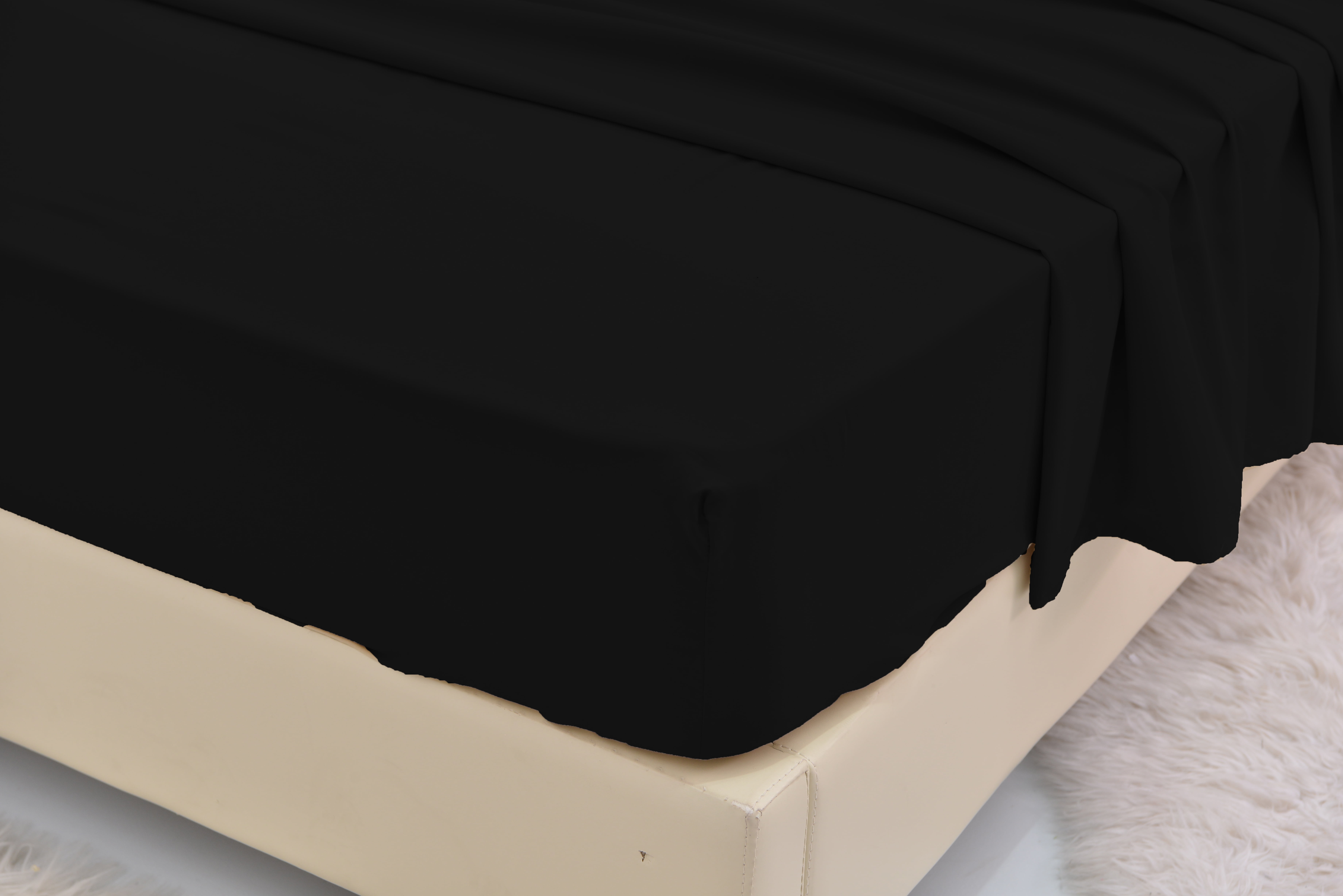 Full Size Bamboo Derived Rayon Bed Sheet Set - Softer than Cotton Sheets Full Size - Wrinkle Free - 16" Deep Pockets - 4 Piece - 1 Fitted Sheet, 1 Flat, 2 Pillowcases Full Black