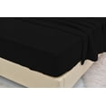thumbnail image 3 of King Size Bamboo Derived Rayon Bed Sheet Set - Softer than Cotton Sheets King Size - Wrinkle Free - 16" Deep Pockets - 4 Piece - 1 Fitted Sheet, 1 Flat, 2 Pillowcases King Black, 3 of 5