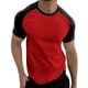 thumbnail image 1 of Pack De Playeras Para Hombre Camisa Navideña De Otoño E Invierno Para Hombre Camisa Superior Con Estampado De Árbol De Navidad En Capas Y Empalme De Colores Mixtos, 1 of 5