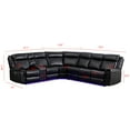thumbnail image 2 of Hybition Power Reclining Sectional Sofa  PU Leather L-Shaped Sofa -Black, 2 of 8
