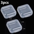 thumbnail image 1 of Cajas de almacenamiento transparentes grandes, contenedores con tapas, caja de plástico transparente pequeña para tarjeta bancaria, embalaje de joyería, 9cm de longitud, 5 piezas, 1 of 4