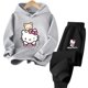 thumbnail image 3 of Conjunto de sudadera y pantalón de chándal de Hello Kitty para niños y niñas, conjunto de dos piezas de moda para niños de 3 a 14 años, 3 of 5