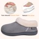EverFoams Women's Fuzzy Wool-Like Memory Foam Slip On House Slippers Cozy Soft Indoor Outdoor Ladies Home Shoes