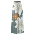 thumbnail image 4 of WTOBBY Women's High Waisted Wide Leg Pants Summer Casual Flowy with Pockets and Beautiful Floral Print,Beach Trousers Ideal for Relaxing Beach Days and Coastal Vacations,Mint Green L, 4 of 5