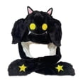 thumbnail image 2 of Sombrero orejas de felpa Salvador para Halloween invierno Negro, 2 of 6