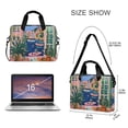 thumbnail image 3 of FORMRS 16" Laptop Bag Carrying Sleeve Case with Handle Travel Shoulder Briefcase, Green Window, 3 of 8