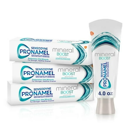 Sensodyne Pronamel Mineral Boost Sensitive Toothpaste  Peppermint 4 oz  3 Pack