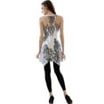 thumbnail image 2 of Simply Couture Women's Summer Casual Tops Sleeveless Paisley Racerback Handkerchief Tunic Dress, 2 of 2