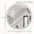 thumbnail image 4 of Espejo Redondo Gravita CON Luz LED Y Marco DE Aluminio Negro Mate 80cm, 4 of 7