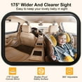 thumbnail image 5 of Baby Car Mirror for Baby Car Seat Safely Mirror Hook Clip Design for Rear Facing Infant Newborn 360° Rotation Baby Backseat Mirror with Wide Clear View, Shatterproof, Easy Install, 5 of 7