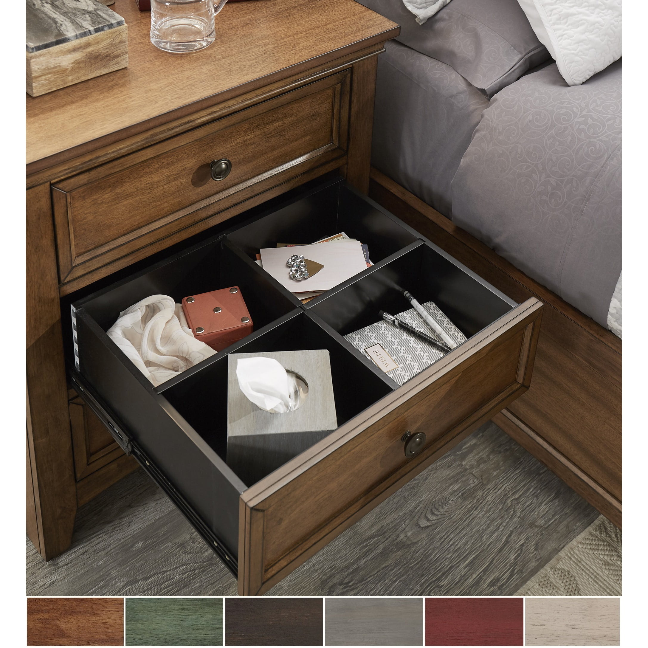 iNSPIRE Q Ediline 3-drawer Wood Modular Storage Nightstand with