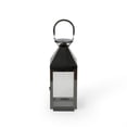 thumbnail image 4 of Preston 16" Modern Outdoor Stainless Steel Lantern, Black, 4 of 7