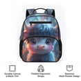 thumbnail image 6 of Pzuqiu Cute Highland Cow Print Kids Backpack for Boys Girls 3-6, 13.5 Inch Water Resistant Preschool Bookbag, Breathable Soft Lightweight Toddler School Bag with Multi Pockets, 6 of 7
