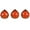 Red-brown, variant on 40mm Vintage Crystal Feng Shui Ball, 3 pieces