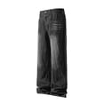 thumbnail image 2 of Juslio Mens Cargo Straight Jeans Multiple Pocket Casual High Waist Black Jeans, 2 of 9
