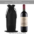 thumbnail image 3 of Package 10pcs Wine Bags, Hessian Cloth Bottle Gift Bags Drawstring For Blind Taste Halloween Party Holiday Giving (black), 3 of 5