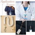 thumbnail image 5 of 4 Pack Heavy Duty Badge Reels Metal Retractable Badge Holder with Carabiner Belt Clip Key Ring for ID Card Holder Keychain Car Key Nurse Teacher Student Extendable Name Tag for Name, 5 of 5