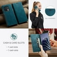 thumbnail image 6 of Wallet Case for OnePlus 10 Pro,Magnetic Protect PU Leather Flip Case with Card Holders RFID Blocking Kickstand Shockproof Protection Case for OnePlus 10 Pro (Teal), 6 of 9