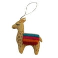 thumbnail image 1 of Hand Crafted Felt Ornament, Tan Llama Global Groove (H), 1 of 1