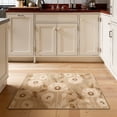 thumbnail image 3 of Toyoso 2'x3' Modern Earthy Area Rug, Mocha Brown and Champagne Silicone Rug, Large Graphic Bloom Modern Washable Non-Slip Accent Floor Mat for Threshold and Office Art Decor Rug, 3 of 9