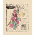 thumbnail image 2 of Johnson 4x14 White Modern Wood Framed Wall Art Titled - Palestine Israel - Johnson 1860, 2 of 5