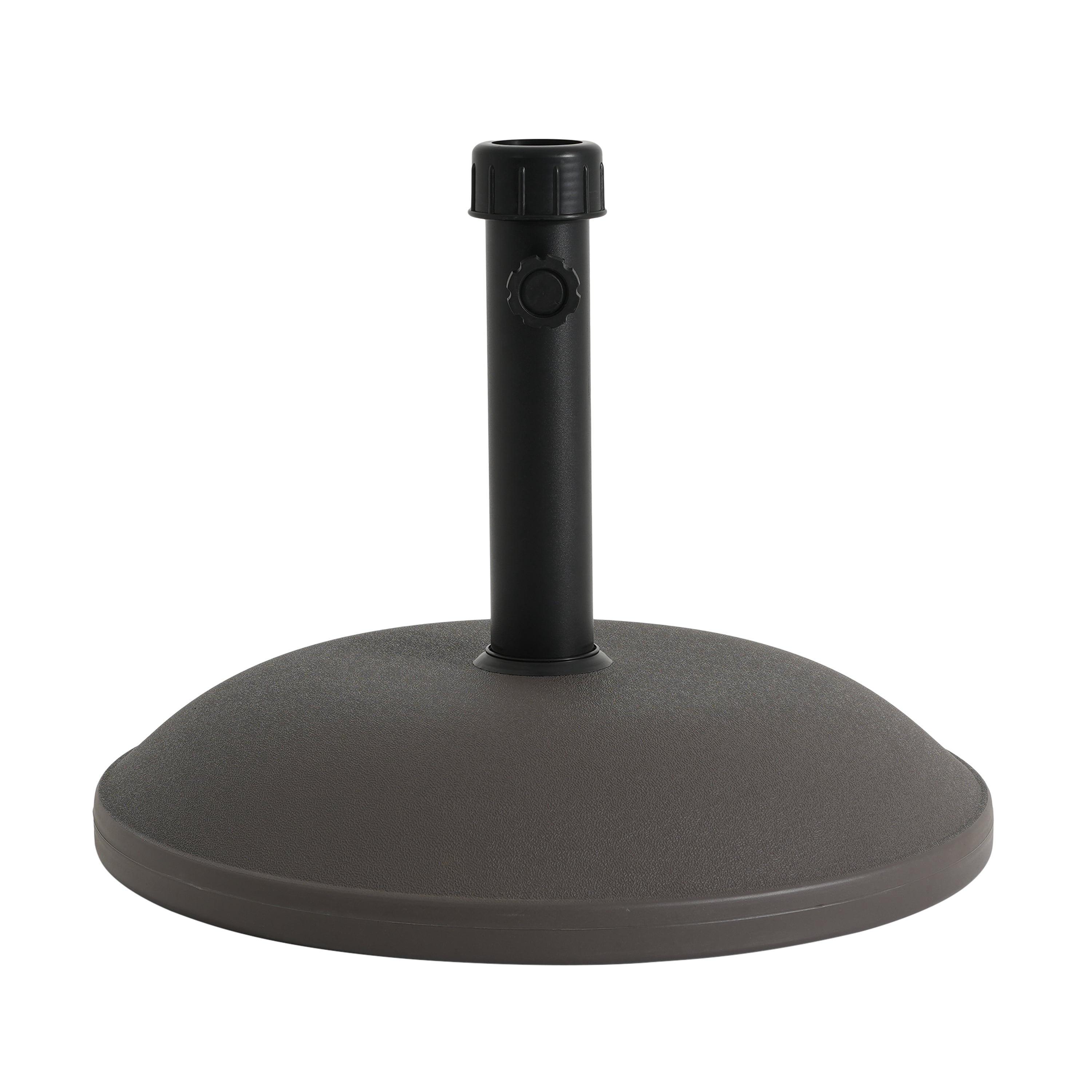 Umbrella Base 68 Pound Round with Concrete Fill and Resin Shell, Heavy Duty Patio Umbrella Stand and Outdoor Shade Base, Brown