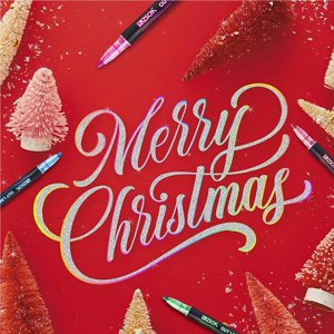 Tredstone Outline Stylos de marquage métalliques 12 Couleurs Stylos de marqueur double ligne Écriture Dessin Stylo de marqueeur pour bureau d'école