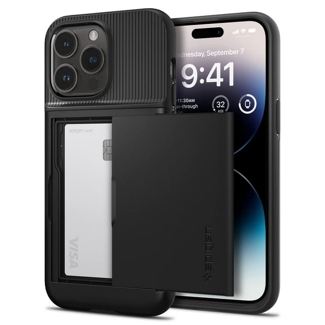 Funda Spigen Slim Armor CS para iPhone 14 Pro negra