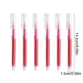 thumbnail image 3 of 6-Pack 0.5 mm Fine Point Rollerball Pens, Fast Dry Liquid Ink, Extra Fine Tip for Office School Notes, Black Blue Red Purple Green Yellow, 3 of 6
