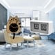 thumbnail image 2 of Reloj de escritorio con automático de página, bonito reloj colgante de pared con diseño de gato, silencioso, de gran tamaño, para el hogar, la co, 2 of 8