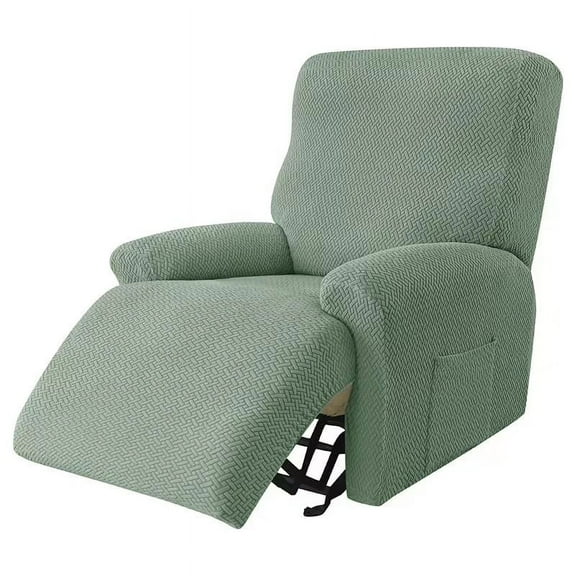 XmhyTop Couch Cover Solid Color Stretch Sofa Covers Split Easy - Fit Washable Reclining Chair Cover for Living Room Sofa - Ideal Furniture Protector(Green,1 seat)