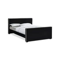 Meridian Furniture Dillard Black Velvet Queen Bed
