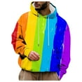 thumbnail image 3 of Caqnni Men's Fashion Solid Color Pullover Hoodie Athletic Workout Fit Cotton Hooed Sweatshirts Casual Long Sleeve with Pocket (M,Multicolour), 3 of 5