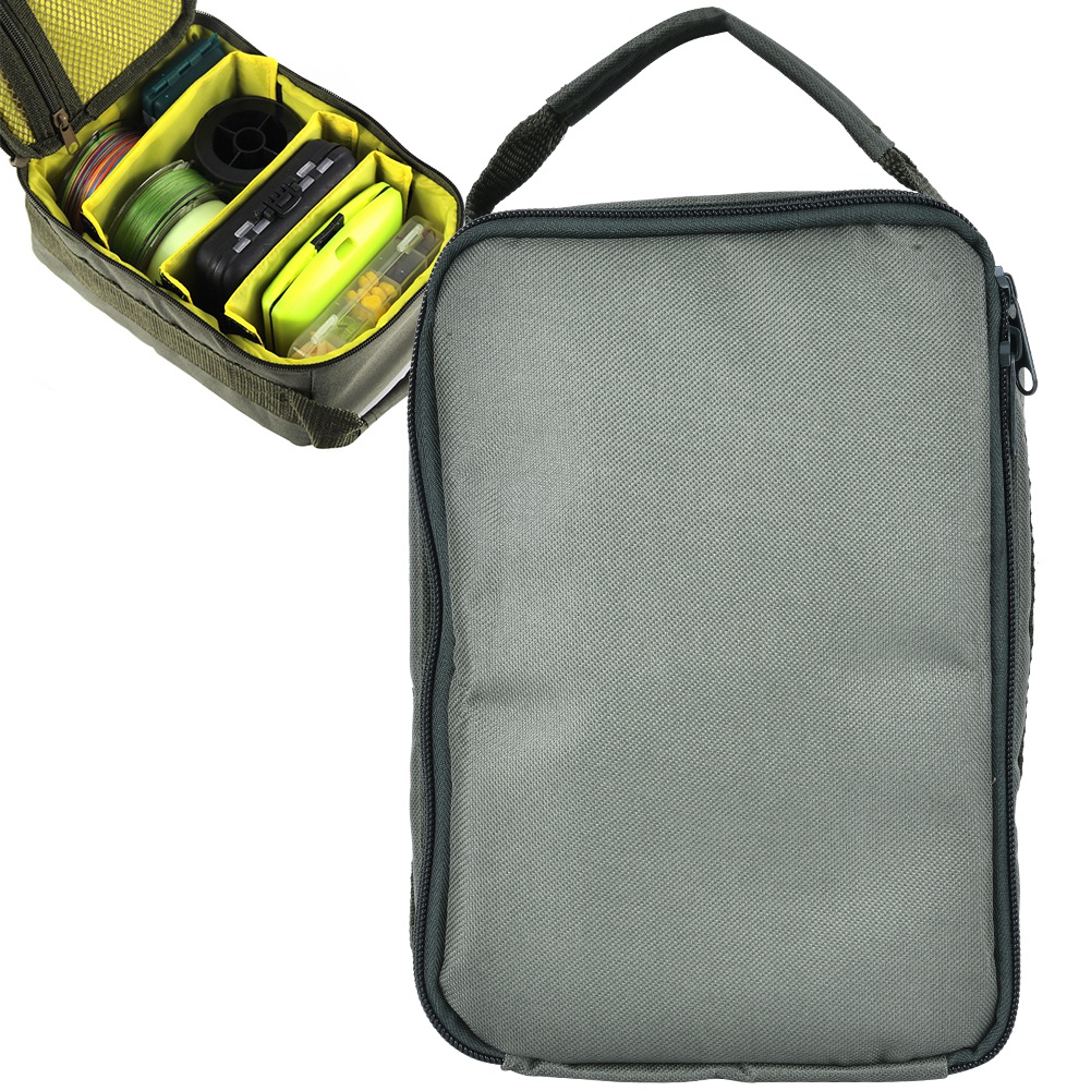 LYUMO Portable Fishing Tackle Reel Line Storage Case Carrying Organizer
