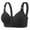 Black, variant on Front Closure Bras for Women Adjustable Strap Wireless Side Support Thin Cup Minimizer Bra