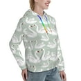 thumbnail image 2 of Yiaed White Birds Print Womens Casual Hoodies Crew Neck Long Sleeve Sweatshirts With Pocket Pullover Tops Women's Hooded Sweatshirt-Medium, 2 of 5