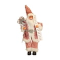 thumbnail image 1 of Figura de Papá Noel, muñeco, adorno para fiesta de Navidad, decoración navideña, coleccionable, de pie Lentejuelas rosas, 1 of 9