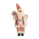 thumbnail image 1 of Figura de Papá Noel, muñeco, adorno para fiesta de Navidad, decoración navideña, coleccionable, de pie Lentejuelas rosas, 1 of 9