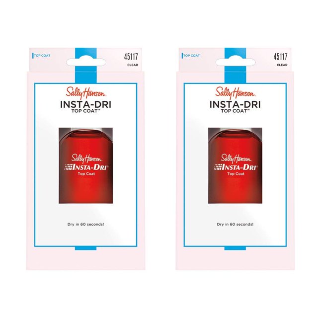 Top Coat Sally Hansen Insta-DRI Antichip, 13,3 ml (paquete de 2)