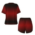 thumbnail image 5 of Picia Red Geometric Pajamas Sets for Women Soft Short-Sleeved Pjs with Lounge Shorts Two Piece Sleepwear-Large, 5 of 9
