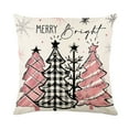 thumbnail image 2 of putnchl Christmas Pillow Covers - 18x18 Inch Set of 1, Pink Santa Snowman Tree Throw Pillow Covers, Winter Holiday Cushion Case Decoration for Sofa Couch, 2 of 3